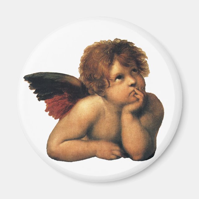 Sistine Madonna, Angels Detail: Raphael Sanzio Magnet (Vorne)