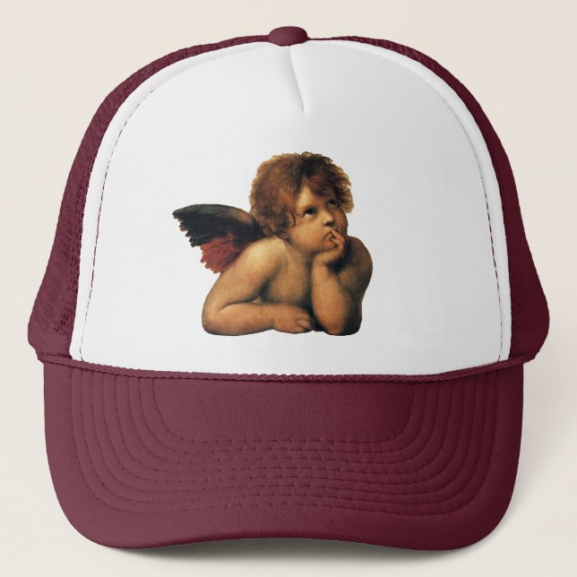 Sistine Madonna, Angels Detail: Raphael Sanzio Truckerkappe (Vorderseite)