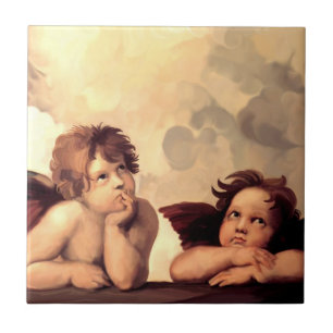 Sistine Madonna Engel Raffaelo Sanzio Fliese