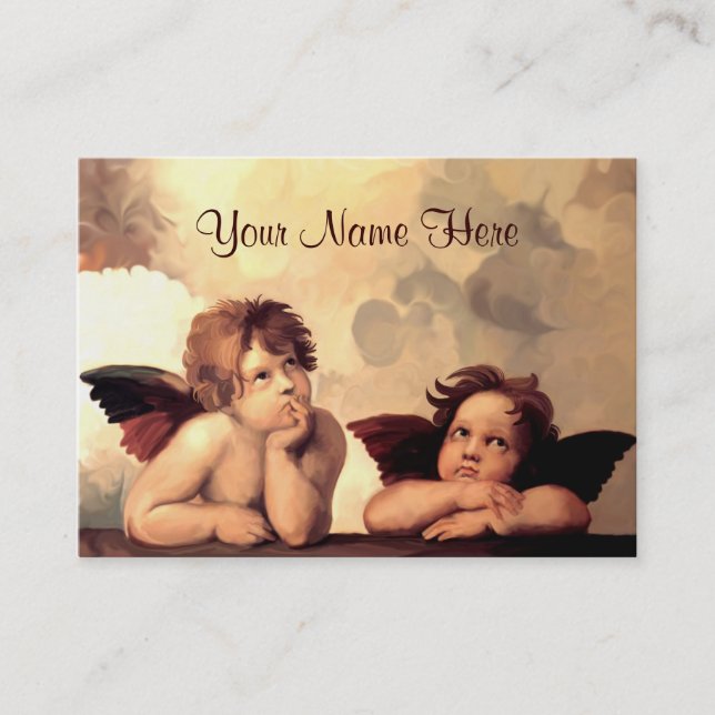 Sistine Madonna Engel Raffaelo Sanzio Visitenkarte (Vorderseite)