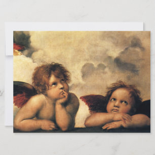 Sistine Madonna Engel von Raphael Hochzeit Einladung
