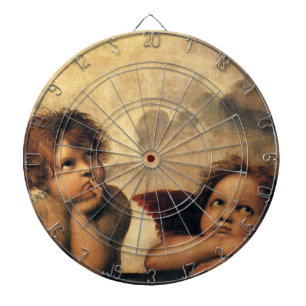 Sistinische Madonna Engel von Raphael Sanzio Dartscheibe