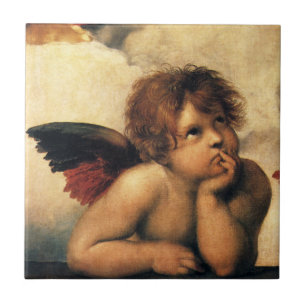 Sistinische Madonna-Engel von Raphael Sanzio Fliese