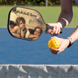 Sistinische Madonna Engel von Raphael Sanzio Pickleball Schläger