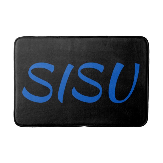 SISU Finnische Sauna-Badematte (Schwarz; Alter Sch Badematte (Vorderseite)