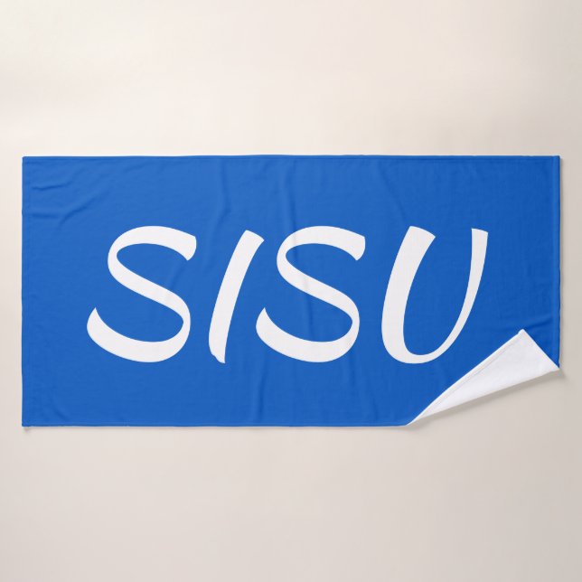 SISU Finnisches Badetuch (blau) Badehandtuch (Badehandtuch)