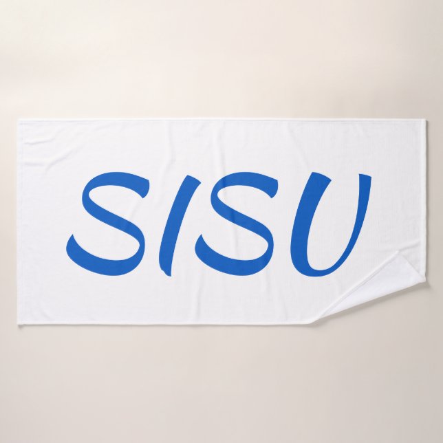 SISU Finnisches Badetuch (weiß) Badehandtuch (Badehandtuch)