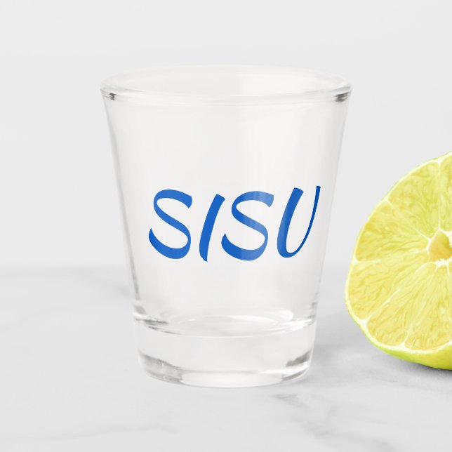 SISU Finnisches Schuhglas (Set 2) Schnapsglas (Vorderseite)