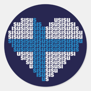 Sisu Herz-Aufkleber Runder Aufkleber
