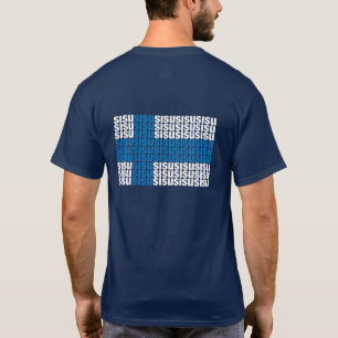 Sisu hinterer grundlegender dunkler T - Shirt
