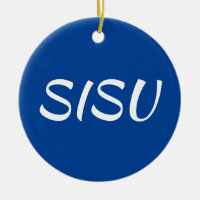 SISU-Ornament (rund; blau; finnisches Ornament)