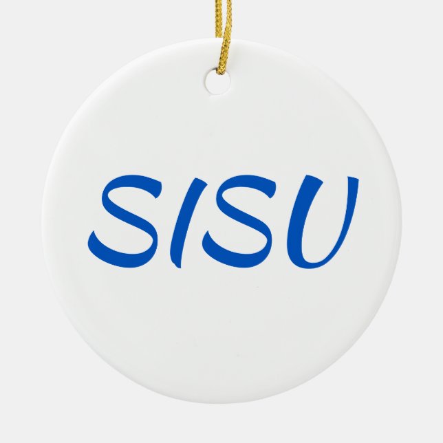 SISU Ornament (Runde; White; Finnish Ornament) (Vorne)