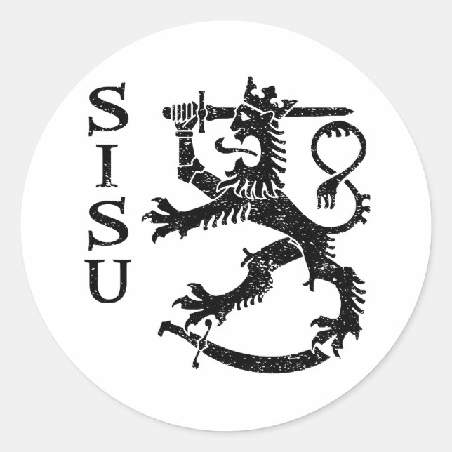 SISU RUNDER AUFKLEBER (Vorderseite)
