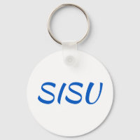 SISU-Schlüsselanhänger (rund; weiß; finnischer Sch