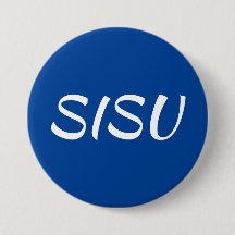 SISU-Taste (rund) Blau; Finnische Schaltfläche)