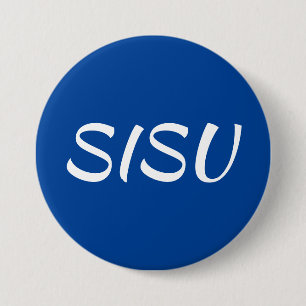 SISU-Taste (rund) Blau; Finnische Schaltfläche) Button
