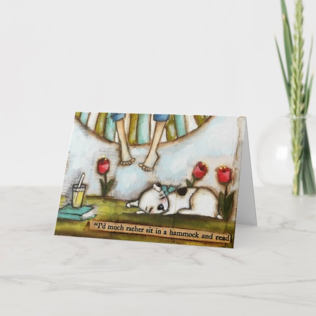 Sit and Read - Geburtstagskarte Karte (Vorderseite)