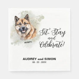 Sit, Bleibe & Celebrate Akita Wedding Serviette