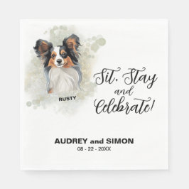 Sit, Bleibe & Celebrate Dalmatiner Hochzeit Serviette