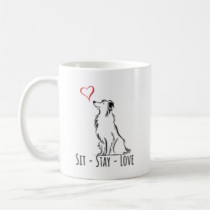 Sit-Bleibe-Liebe-Border-Collie Kaffeetasse