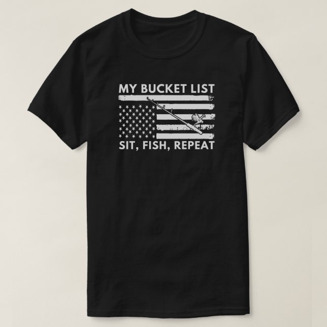 Sit Fish Repeat | Eisfischerei T-Shirt (Design vorne)