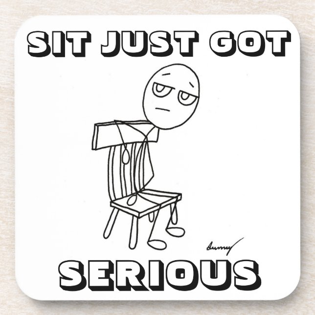 SIT GOT NUR SCHWERE Untersetzer - Set 6 (Vorderseite)