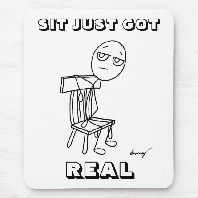 SIT NUR GOT REAL Mousepad (Vorne)