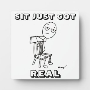 SIT NUR GOT REAL Plaque Fotoplatte