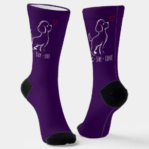 Sit-Stay-Love Bichon Socken