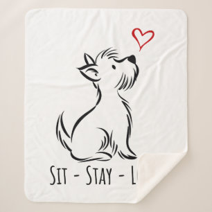 Sit-Stay-Love Westie Sherpadecke