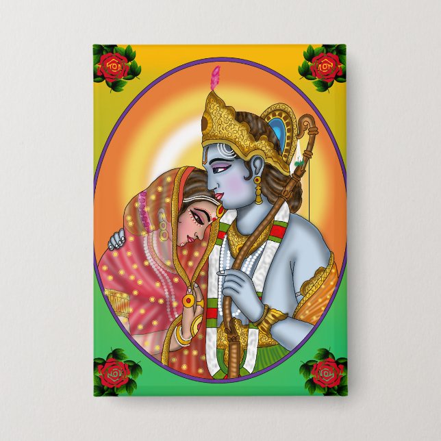 Sita Ram Knopf Button (Vorderseite)