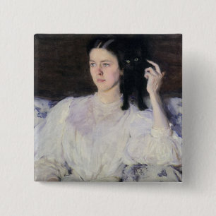 Sita und Sarita oder junges Mädchen mit einer Button