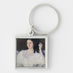 Sita und Sarita oder junges Mädchen mit einer Schlüsselanhänger