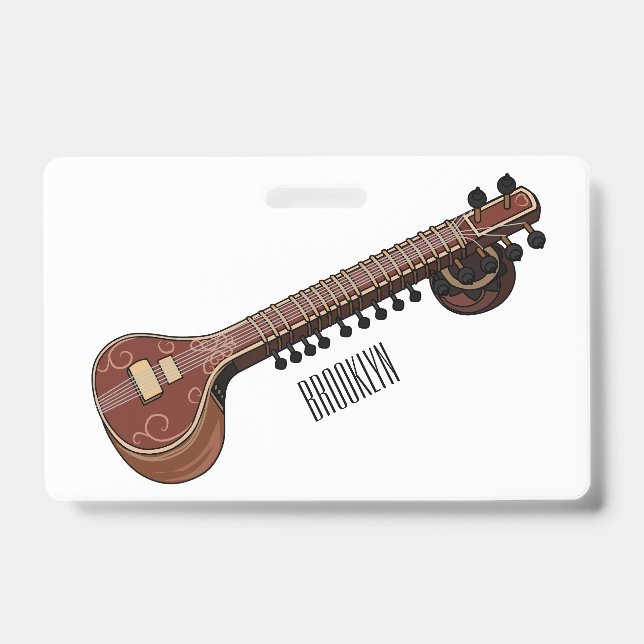 Sitar-Cartoon-Abbildung Ausweis (Vorderseite)