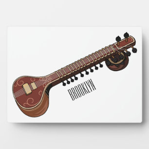 Sitar-Cartoon-Abbildung Fotoplatte