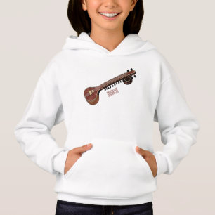 Sitar-Cartoon-Abbildung Hoodie