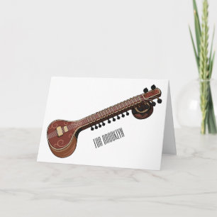 Sitar-Cartoon-Abbildung Karte