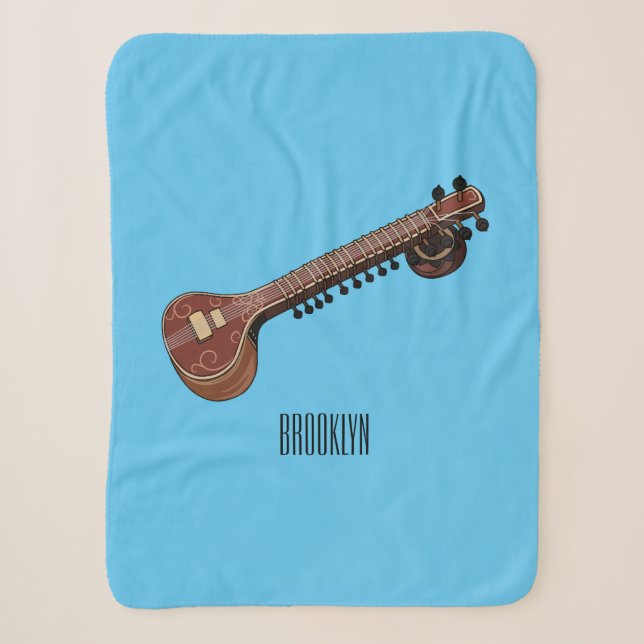 Sitar-Cartoon-Abbildung Sherpadecke (Vorderseite)