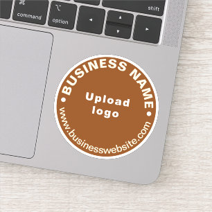 Site d'affaires sur Sticker Brown de Vinyl Rond