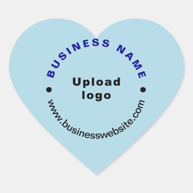 Site d'affaires sur Sticker en forme de coeur bleu (Devant)
