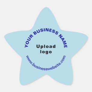 Site d'affaires sur Sticker en forme étoile bleu c