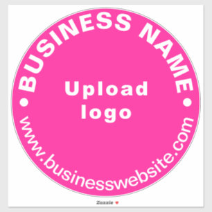 Site d'affaires sur Sticker en Vinyl Rond Rose