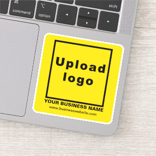 Site d'affaires sur Sticker en vinyle Carré jaune