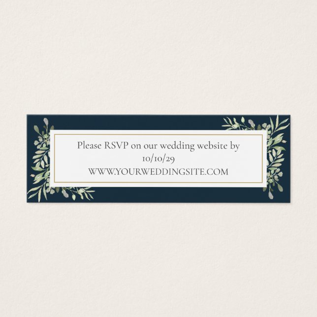 Site Mariage de Deep Sea Blue Green Carte RSVP (Devant)