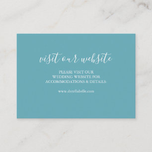 Site mariage Insérer Carte Turquoise Bleu Script
