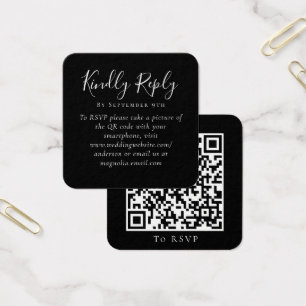 Site Mariage noir QR Code RSVP