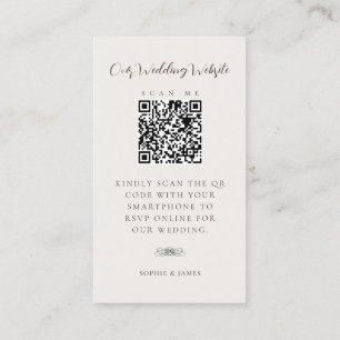 Site mariage QR Code RSVP Cartes de boîtier