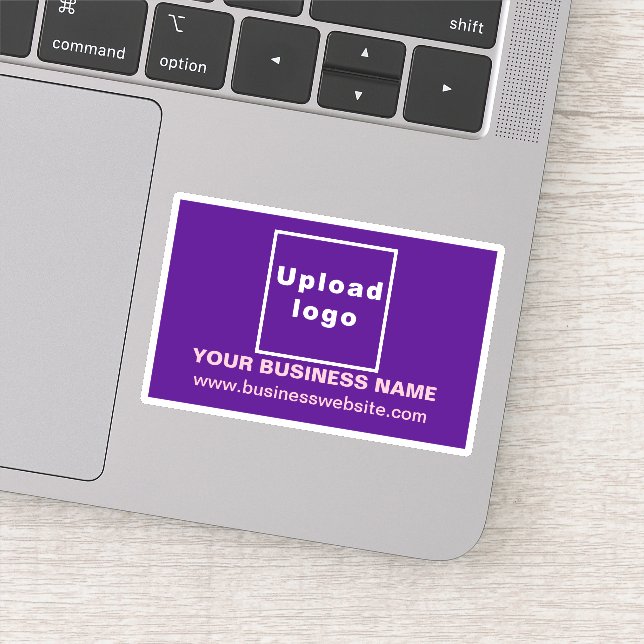 Site Web d'affaires sur Sticker en Vinyl Rectangle (Détail)