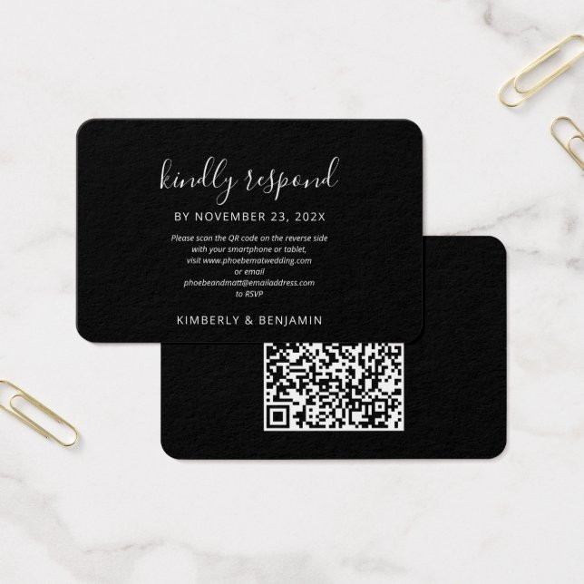 Site Web de Code QR Élégant pour RSVP de Mariage (Bureau)