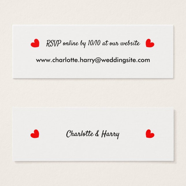Site Web du Mariage RSVP personnalisé (Devant & derrière)